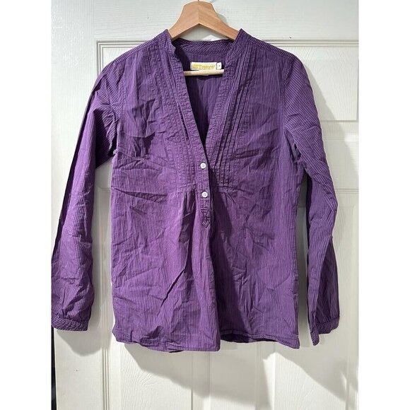 Tretorn Women's Blouse Turn Down Collar Shirt Purple Size S Cotton Blouse - Picture 1 of 6